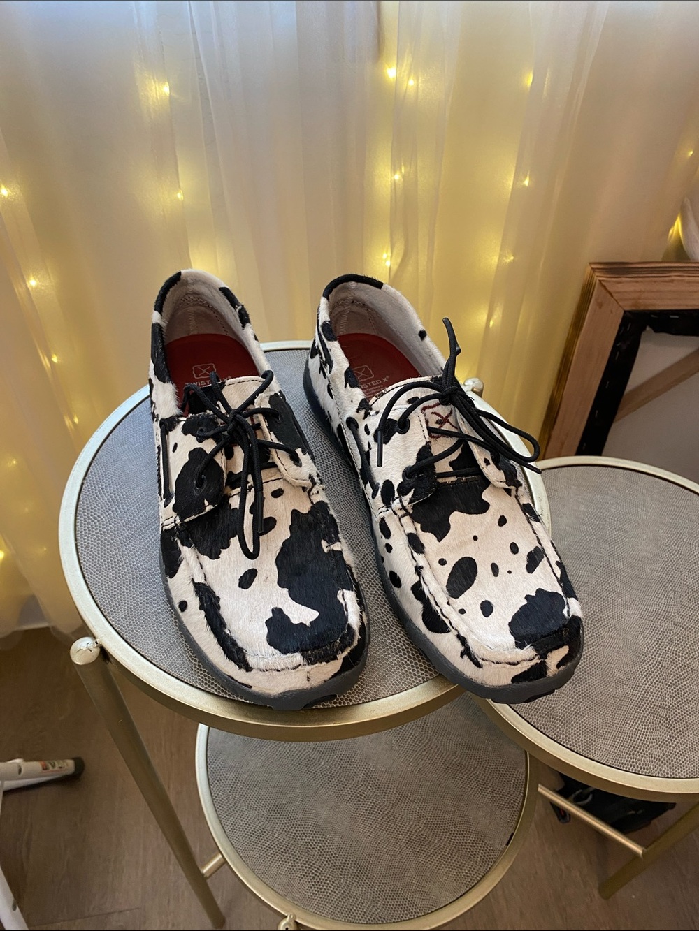 Women’s Twisted X Cow Boat Shoes - Picture 2 of 3